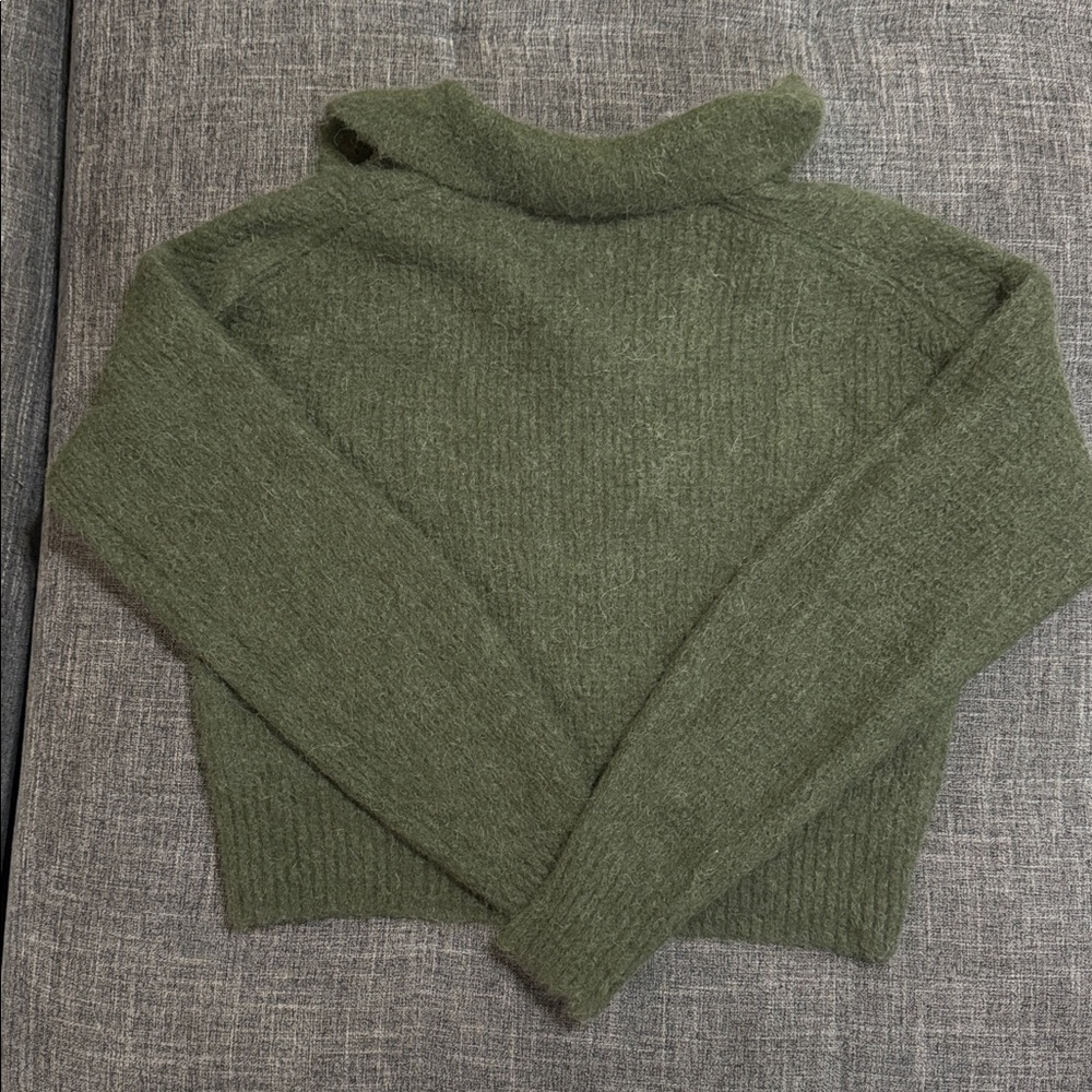 Everlane Alpaca Blend Polo Sweater Olive Green Size Small - Picture 5 of 5